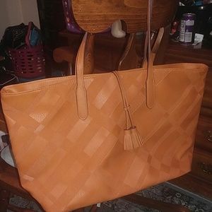 New! Dark Tan Large Tote